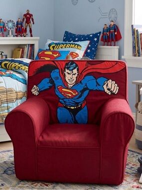 NEW Rare Pottery Barn Kids Limit Edition Superman Marvel Anywhere Chair Cover